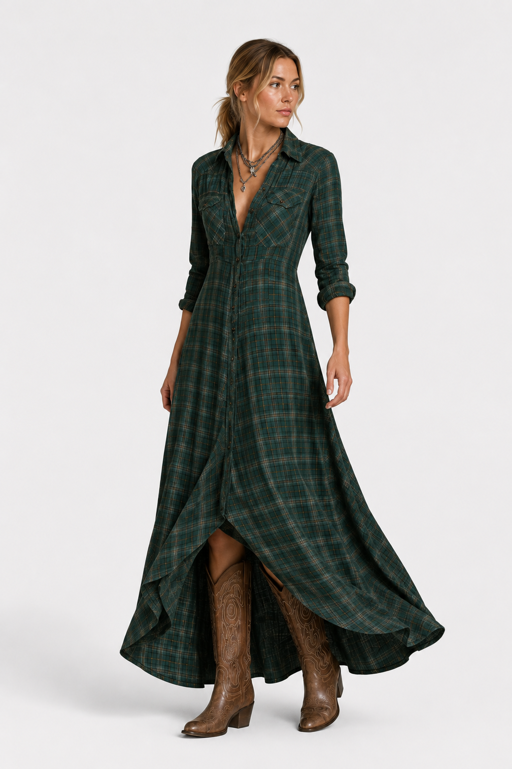 Virelle | Robe Chemise Fluide Avec Col Et Boutons