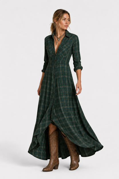 Virelle | Robe Chemise Fluide Avec Col Et Boutons