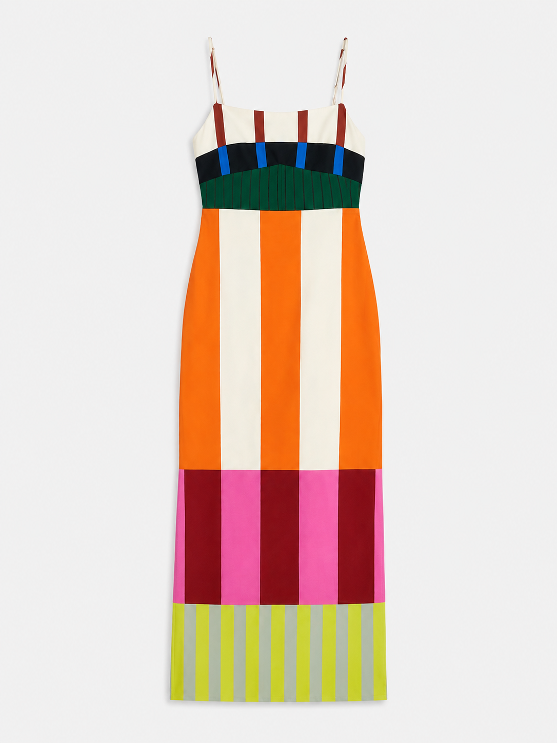 Virelle | Robe Géométrique À Taille Empire Et Bretelles Réglables
