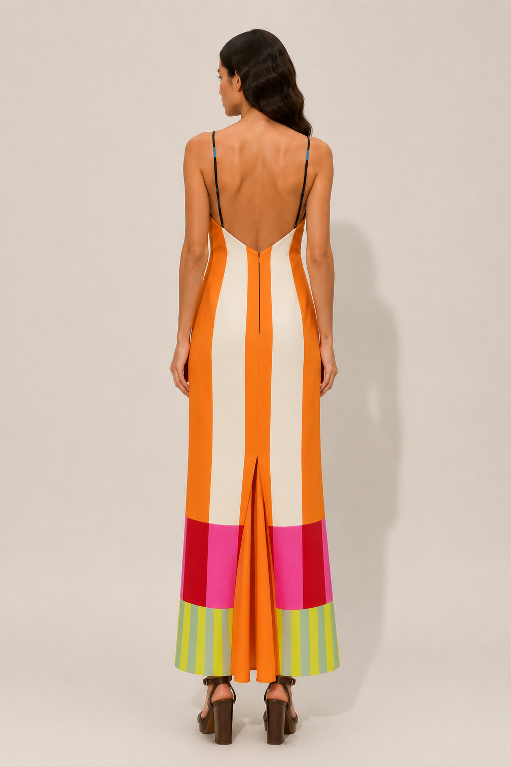 Virelle | Robe Géométrique À Taille Empire Et Bretelles Réglables