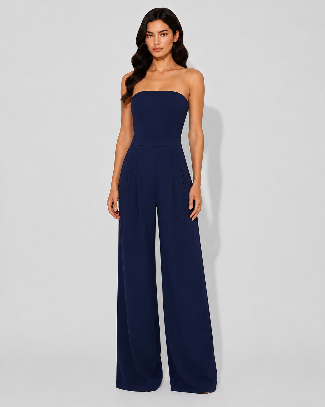Virelle | Combinaison Noire Bustier À Coupe Ajustée