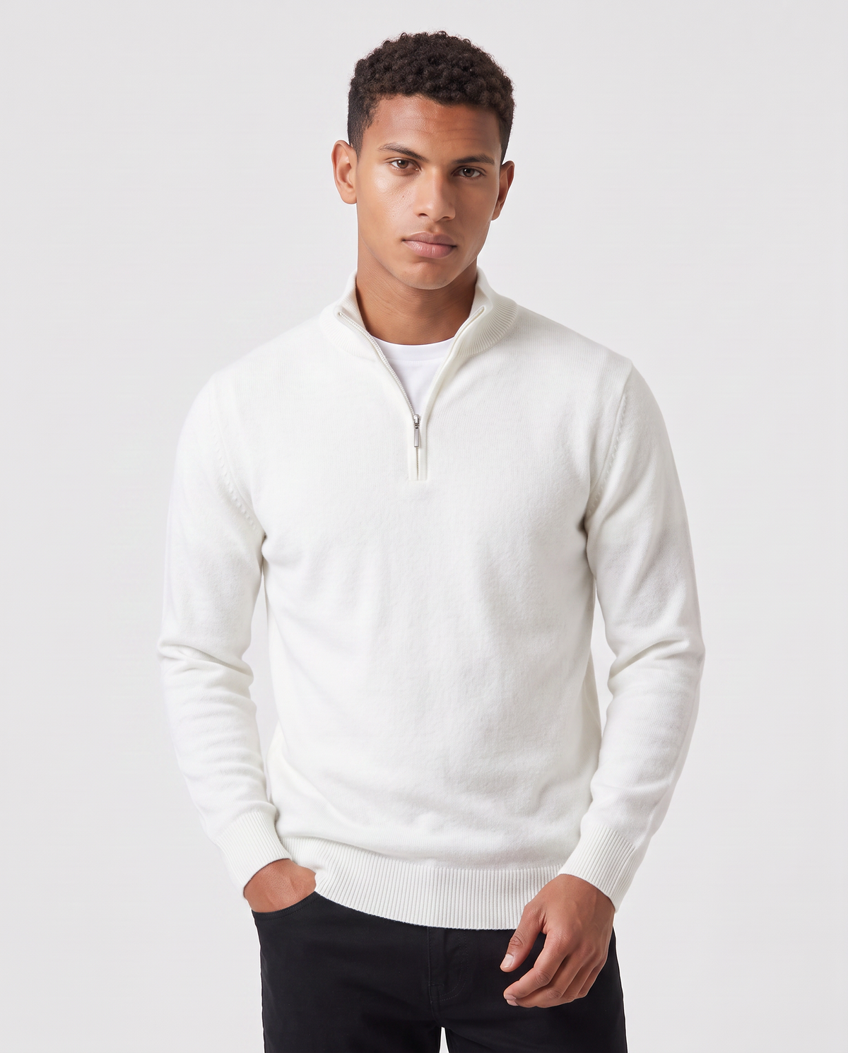 Virelle | Pull Homme à Col Montant Demi-Zip