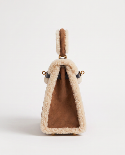 Virelle | Sac à Main Femme en Daim Doublé Effet Mouton