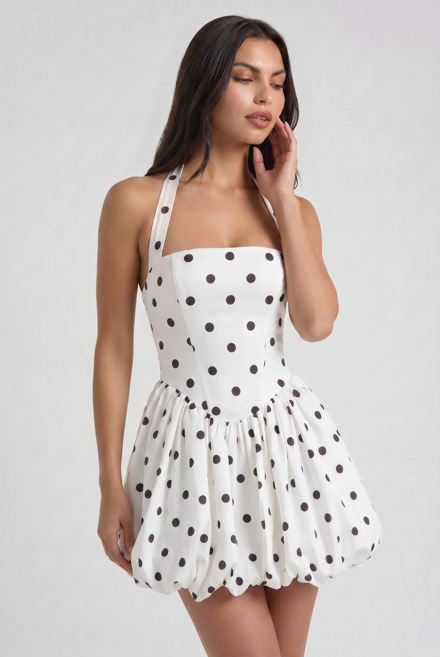 Virelle | Mini Robe À Pois Avec Laçage Au Dos