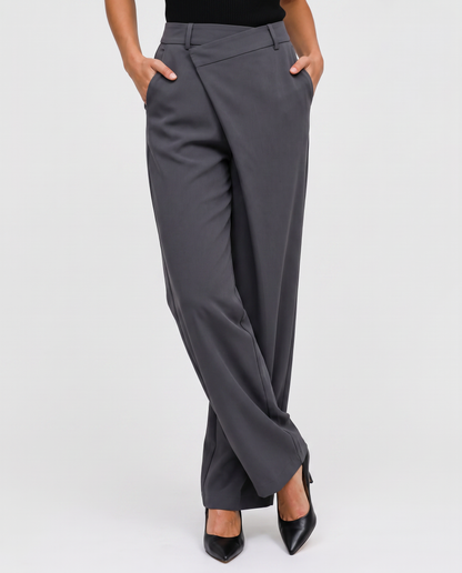Virelle | Pantalon Asymétrique Femme Taille Haute
