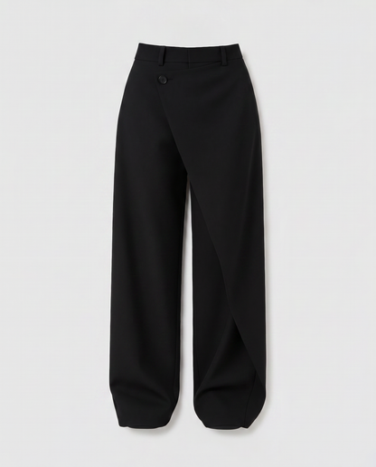 Virelle | Pantalon Asymétrique Femme Taille Haute