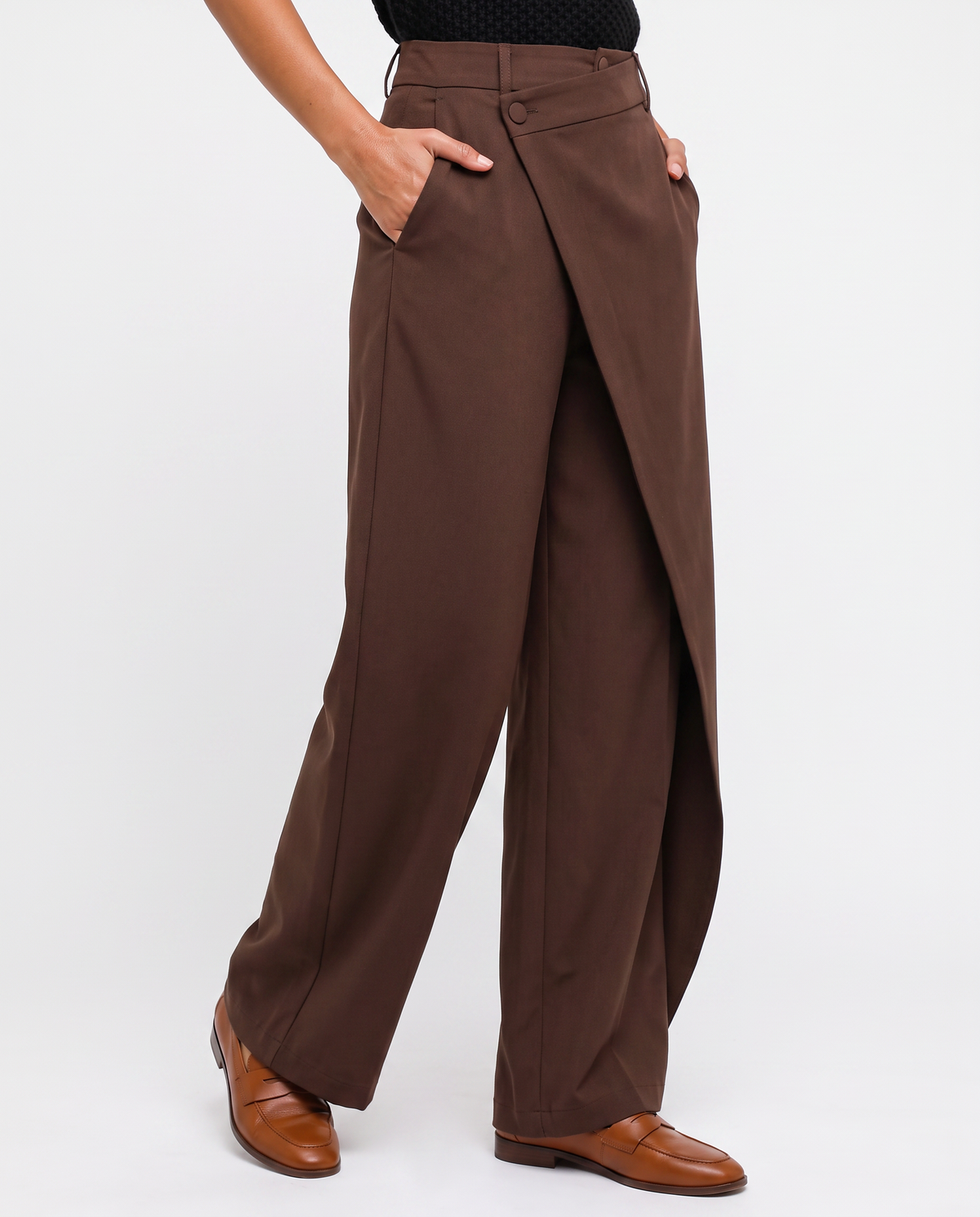Virelle | Pantalon Asymétrique Femme Taille Haute