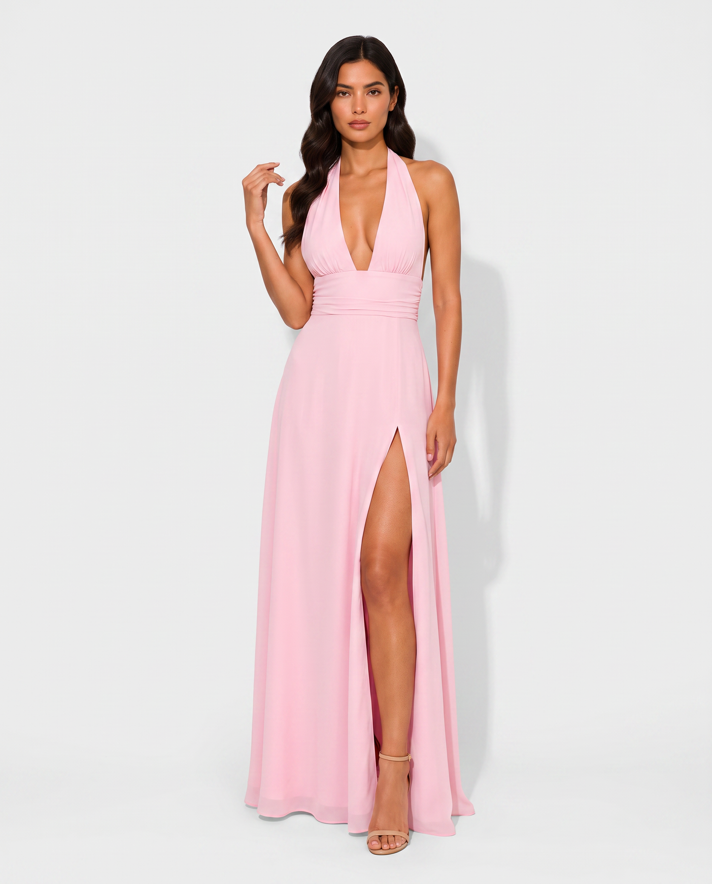 Virelle | Femmes Robe Longue Élégante Satinée