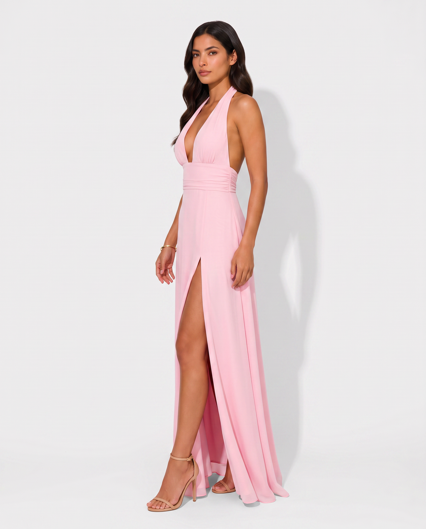 Virelle | Femmes Robe Longue Élégante Satinée