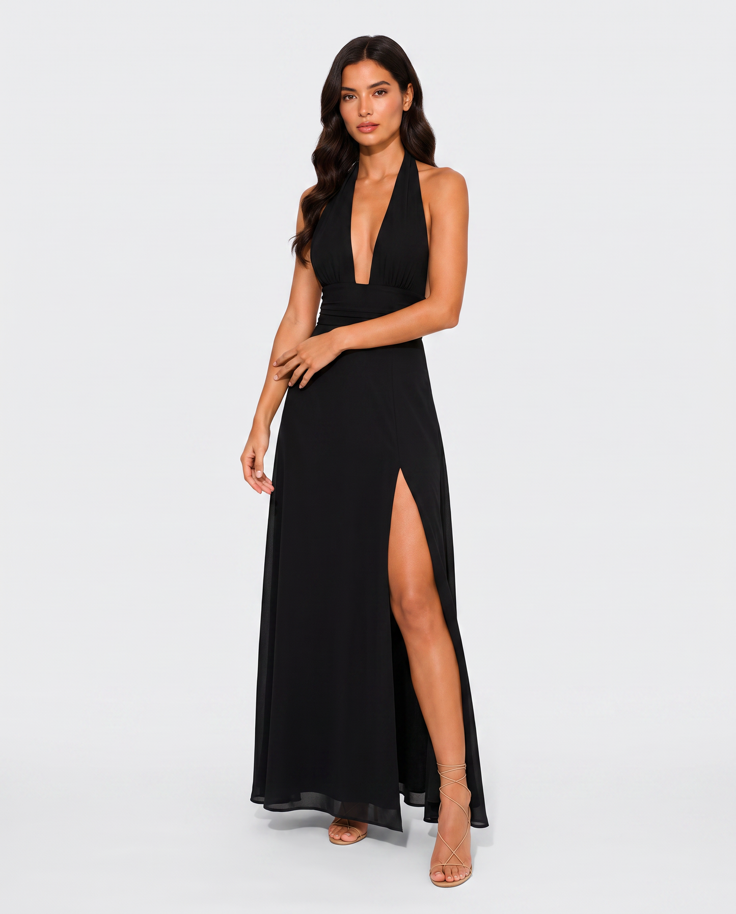 Virelle | Femmes Robe Longue Élégante Satinée