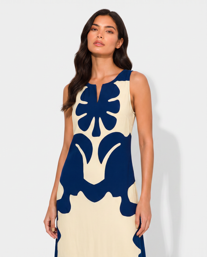 Virelle | Robe Maxi Femme Bohème Imprimée À Col V Floral