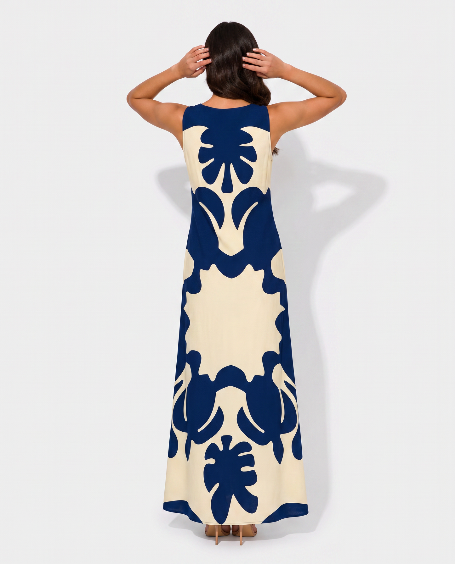 Virelle | Robe Maxi Femme Bohème Imprimée À Col V Floral