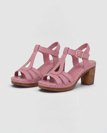 Virelle | Sandales Femme À Talon Carré Avec Brides Réglables