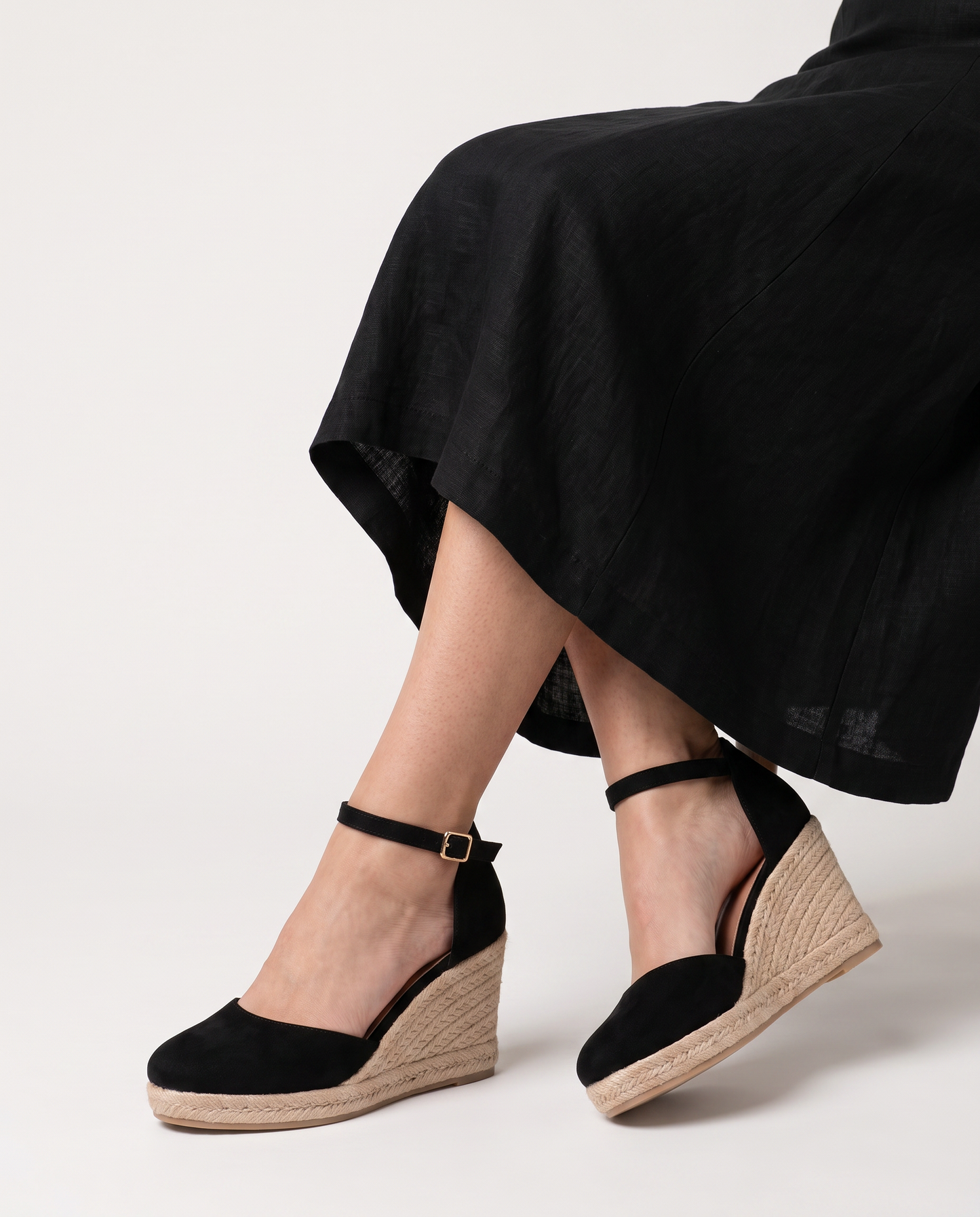 Virelle | Sandales Femme Compensées À Bout Fermé Avec Bride Cheville