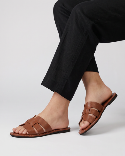 Virelle | Sandales Femme Plates À Enfiler Avec Semelle Antidérapante