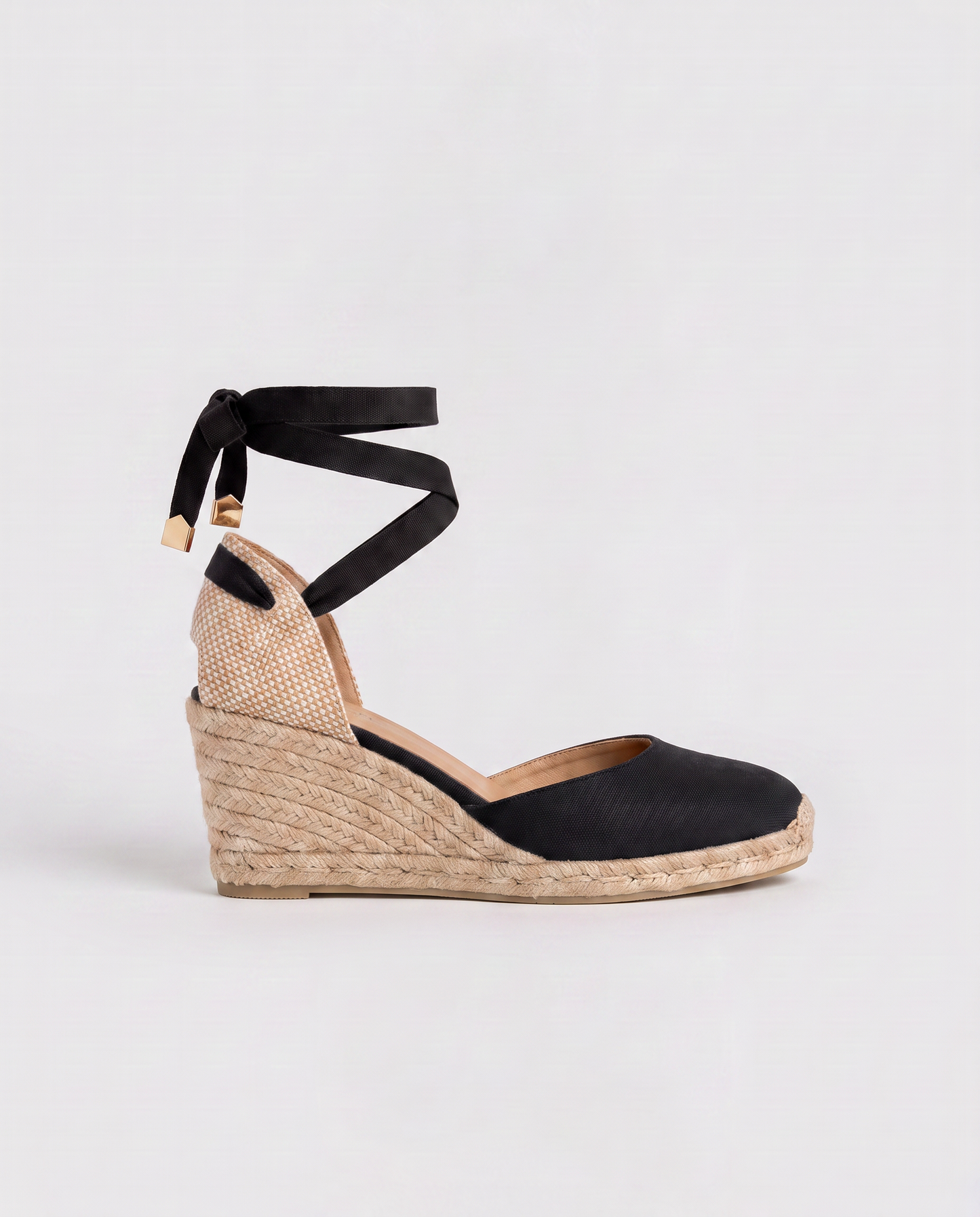 Virelle | Sandales Espadrilles Compensées Femme À Lacets Cheville