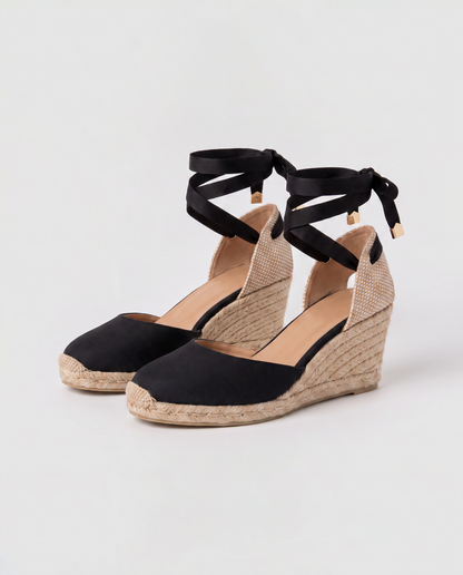 Virelle | Sandales Espadrilles Compensées Femme À Lacets Cheville