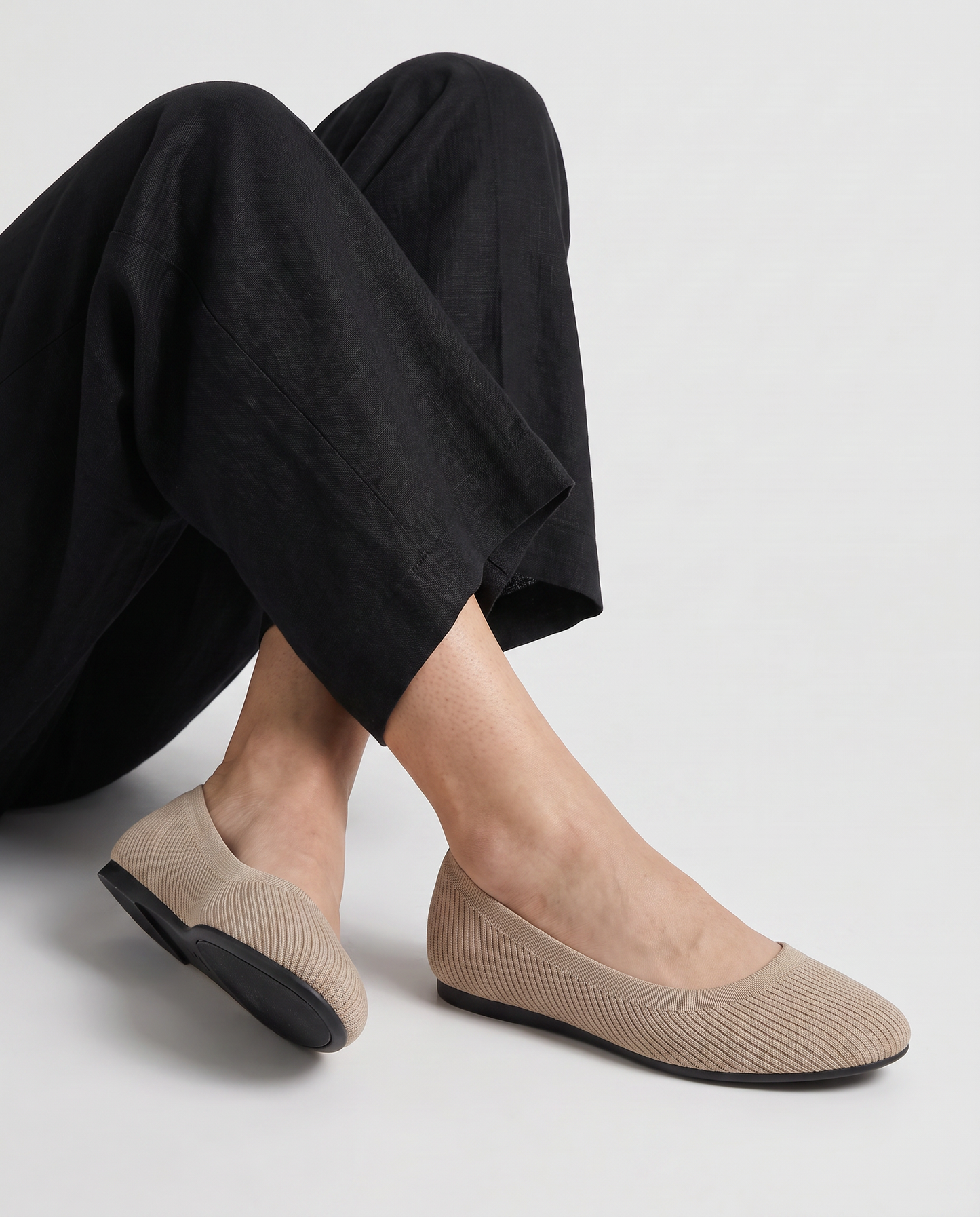 Virelle | Ballerines Femme En Maille À Enfiler Confort