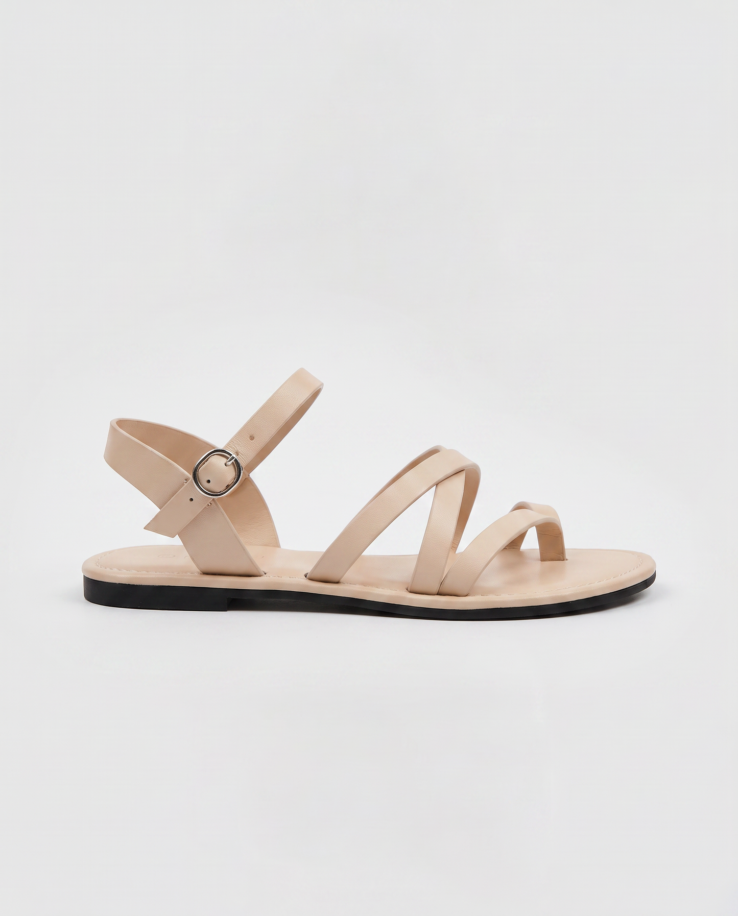 Virelle | Sandales Plates Femme À Brides Avec Entredoigt