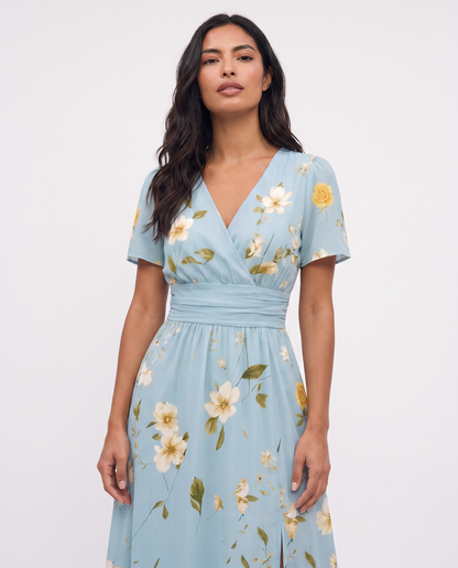 Virelle | Robe Midi À Col V