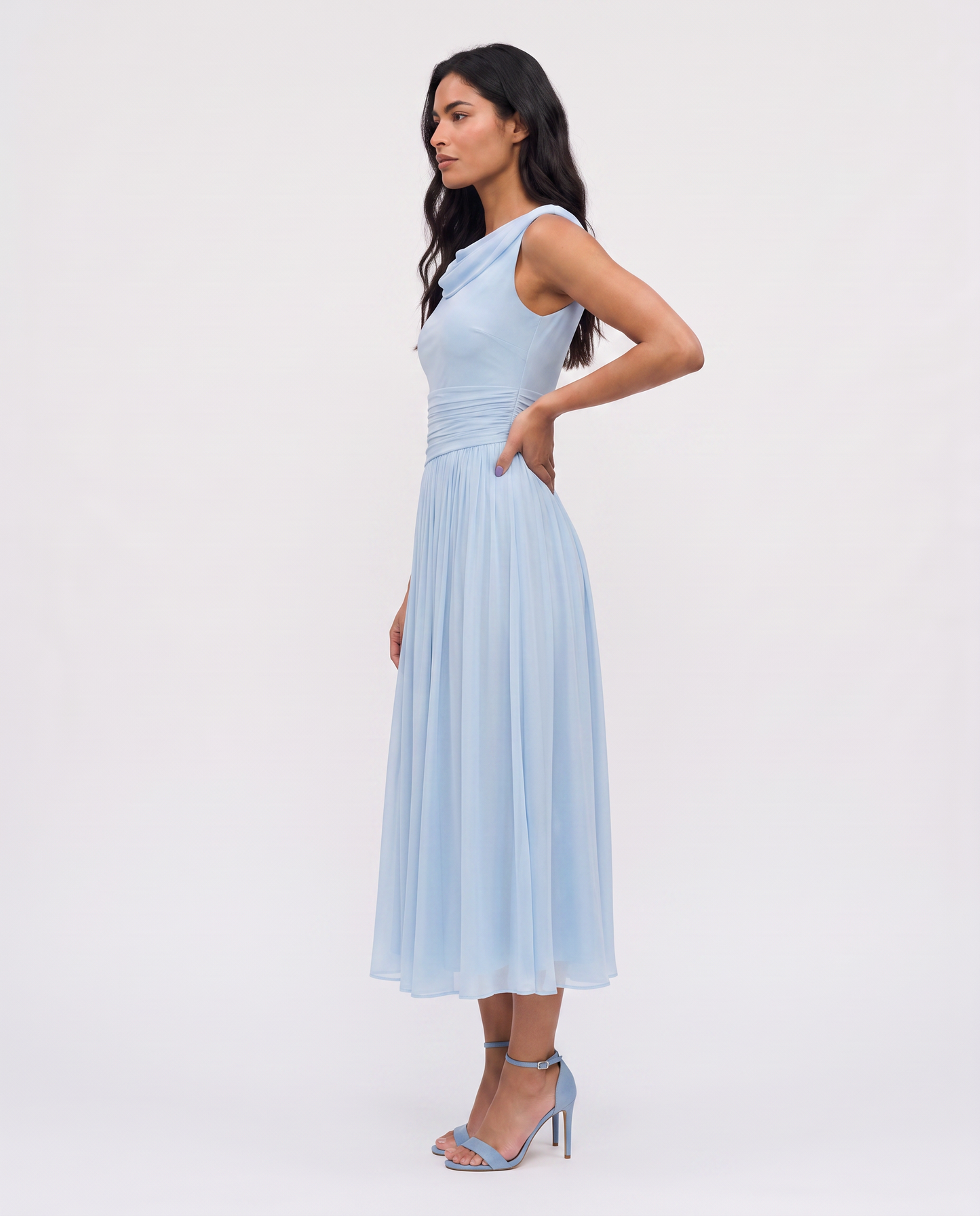 Virelle | Robe Midi Drapée