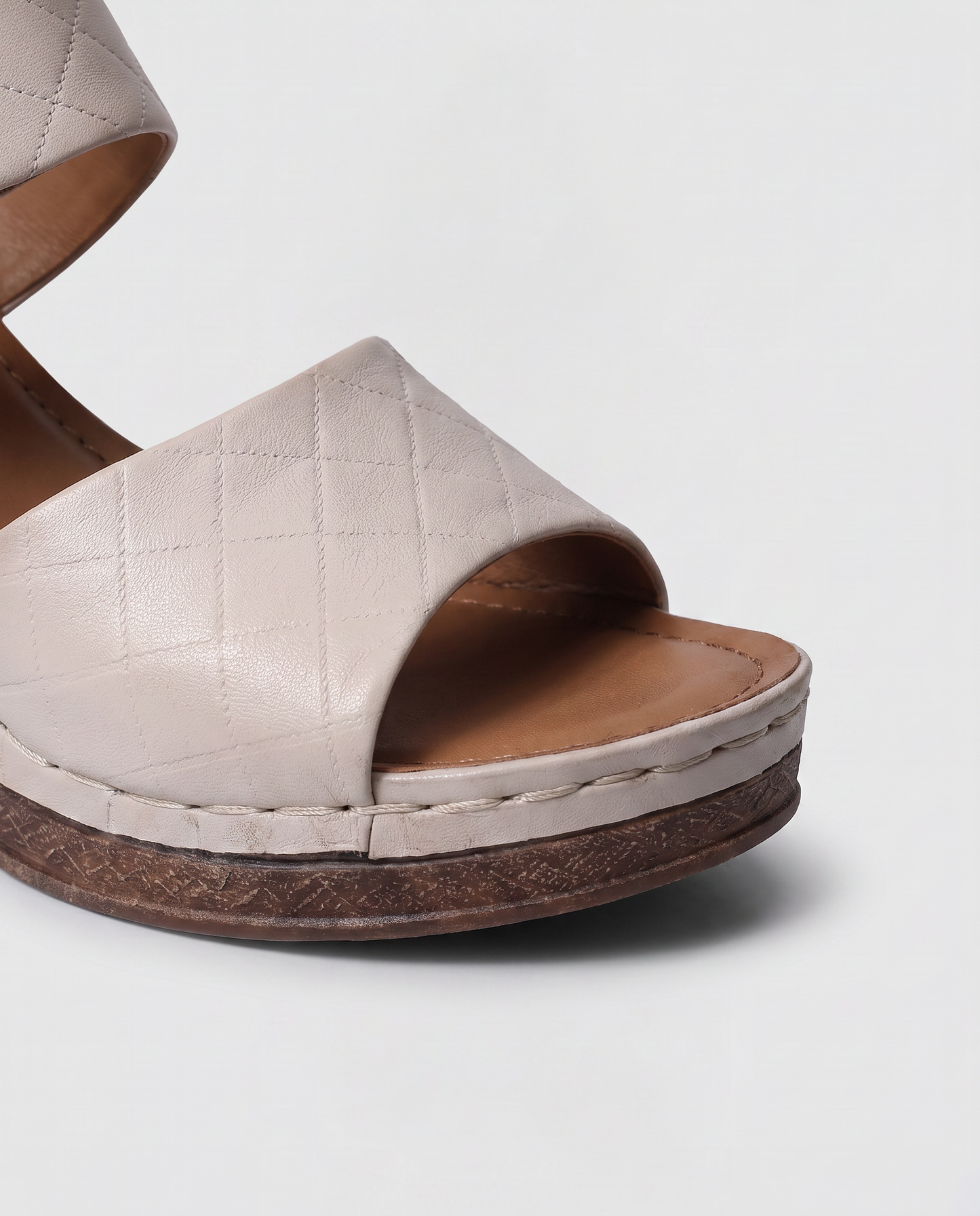 Virelle | Sandales Femme En Cuir À Bout Ouvert Et Talon Bloc