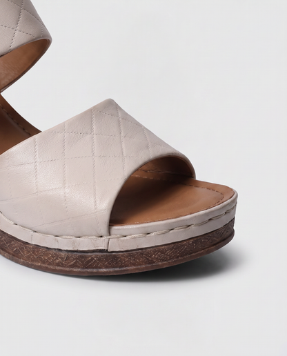 Virelle | Sandales Femme En Cuir À Bout Ouvert Et Talon Bloc