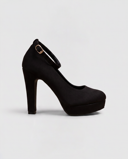 Vielle | Sandales À Talon Plateforme Noires Femme Avec Bride Réglable