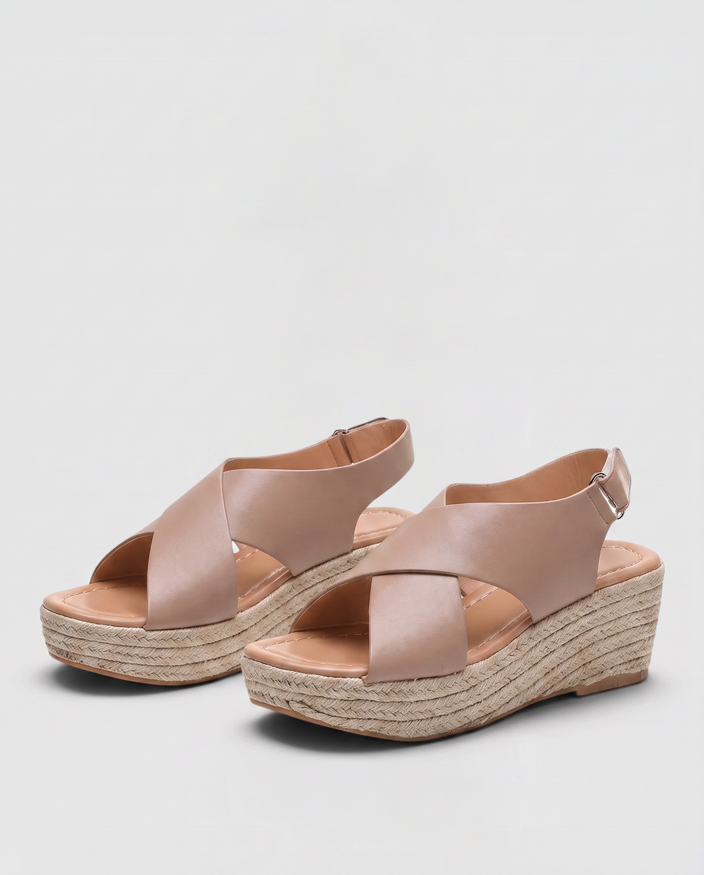 Virelle | Sandales Compensées Espadrilles Femme À Brides Croisées