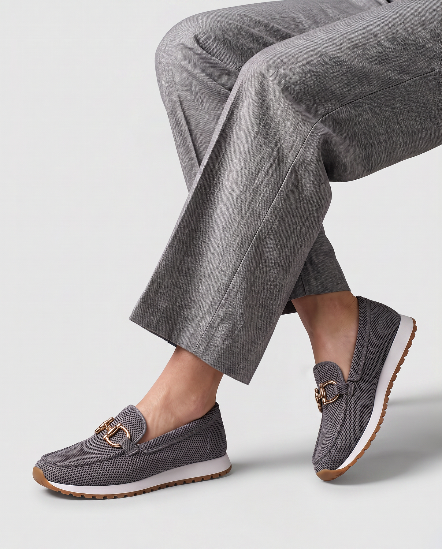 Virelle | Mocassins Femme Orthopédiques En Maille À Enfiler