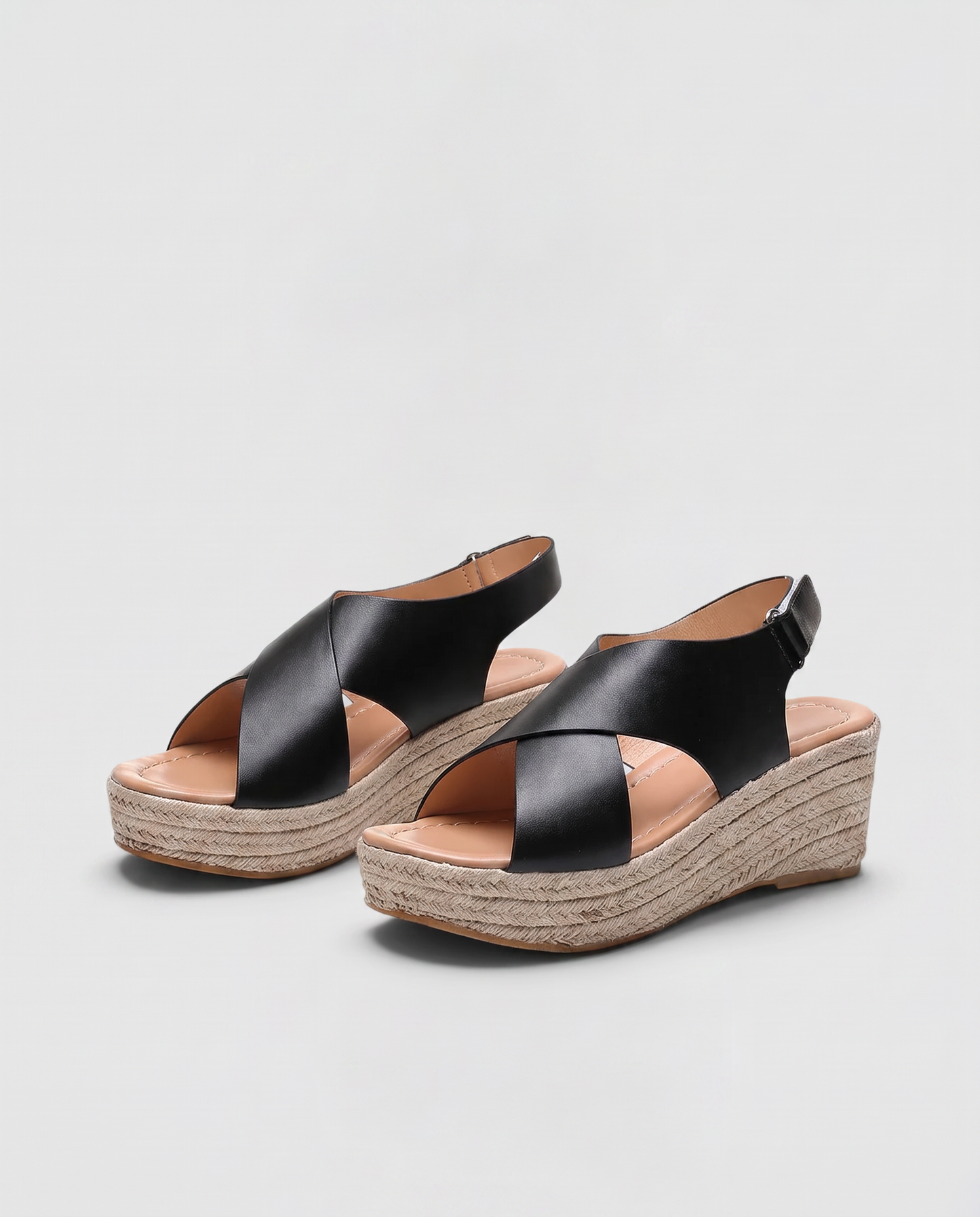 Virelle | Sandales Compensées Espadrilles Femme À Brides Croisées