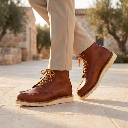 Virelle | Bottines Homme à Lacets Bout Mocassin