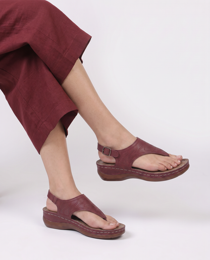 Virelle | Sandales Compensées Femme À Semelle Rembourrée