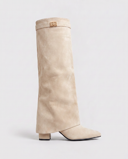 Virelle | Bottes Hautes Femme En Daim À Coupe Classique
