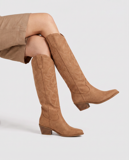 Virelle | Bottes Cowboy Hautes Femme Avec Broderies Western