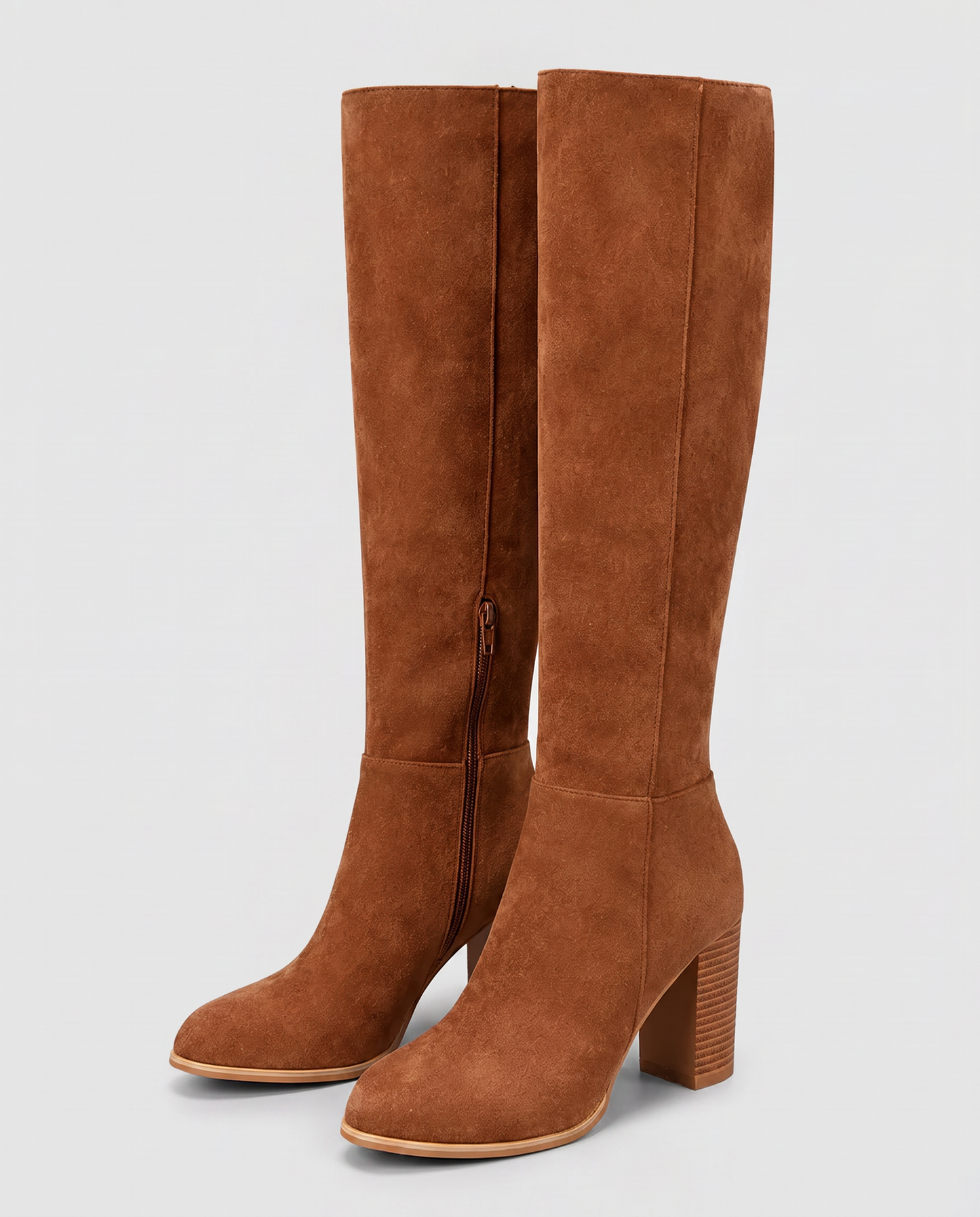 Virelle | Bottes Hautes Femme À Talon Bloc Et Zip Latéral