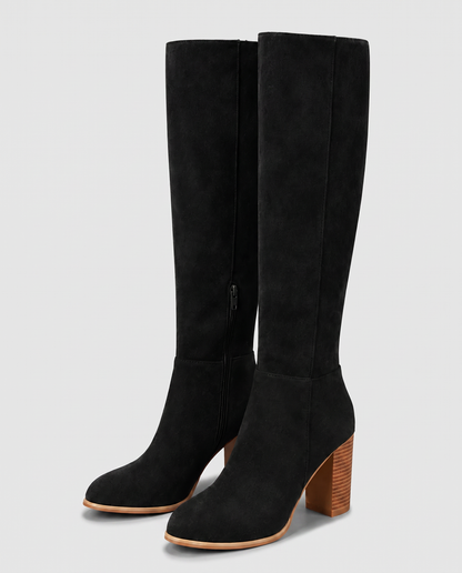 Virelle | Bottes Hautes Femme À Talon Bloc Et Zip Latéral