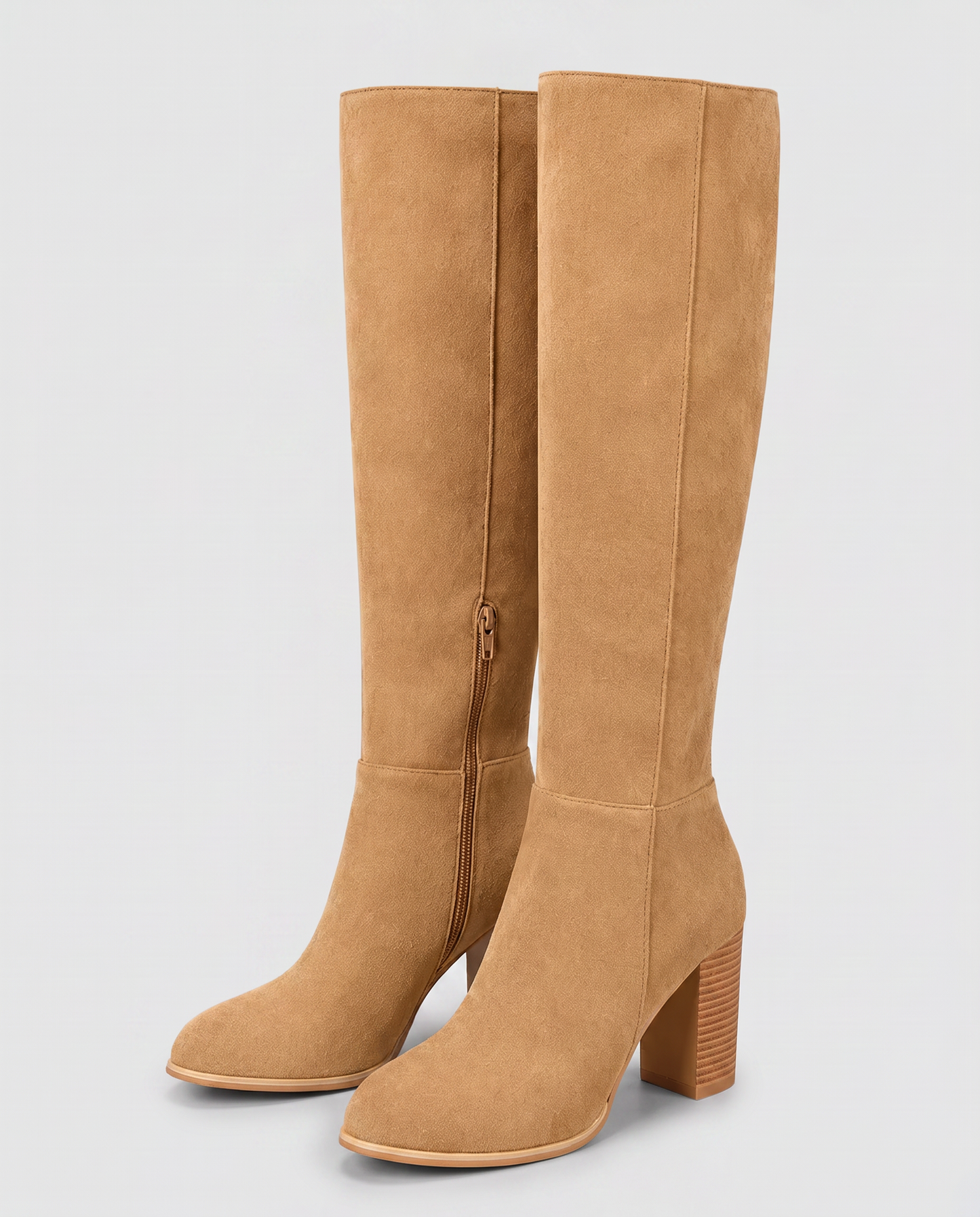 Virelle | Bottes Hautes Femme À Talon Bloc Et Zip Latéral