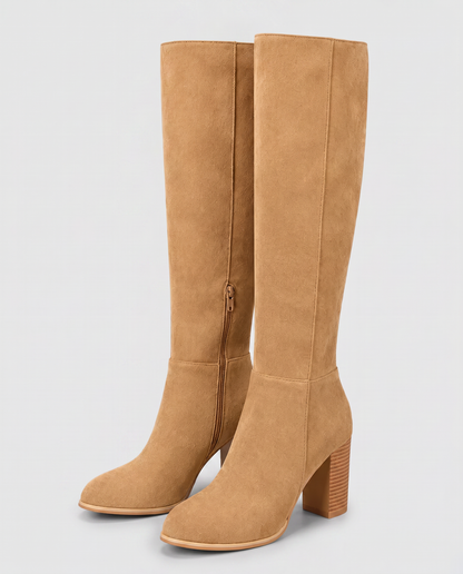 Virelle | Bottes Hautes Femme À Talon Bloc Et Zip Latéral