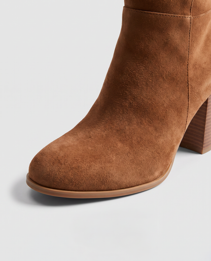 Virelle | Bottes Hautes Femme À Talon Bloc Et Zip Latéral