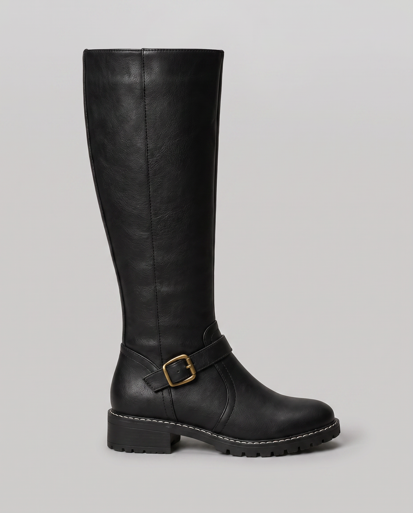 Virelle | Bottes Hautes Femme Avec Boucle - Zip Latéral Et Semelle Crantée