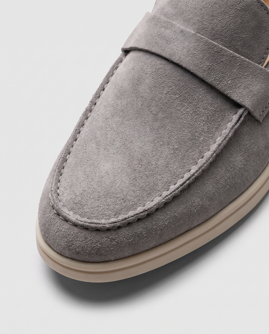 Virelle | Mocassins Plats Femme Effet Daim À Enfiler