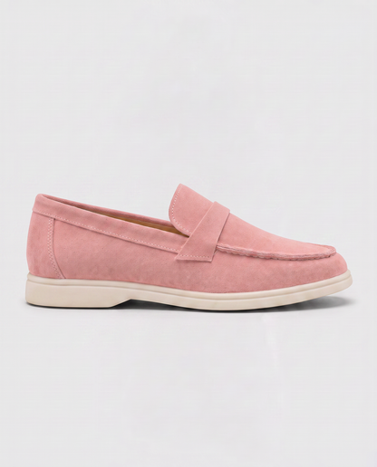 Virelle | Mocassins Plats Femme Effet Daim À Enfiler