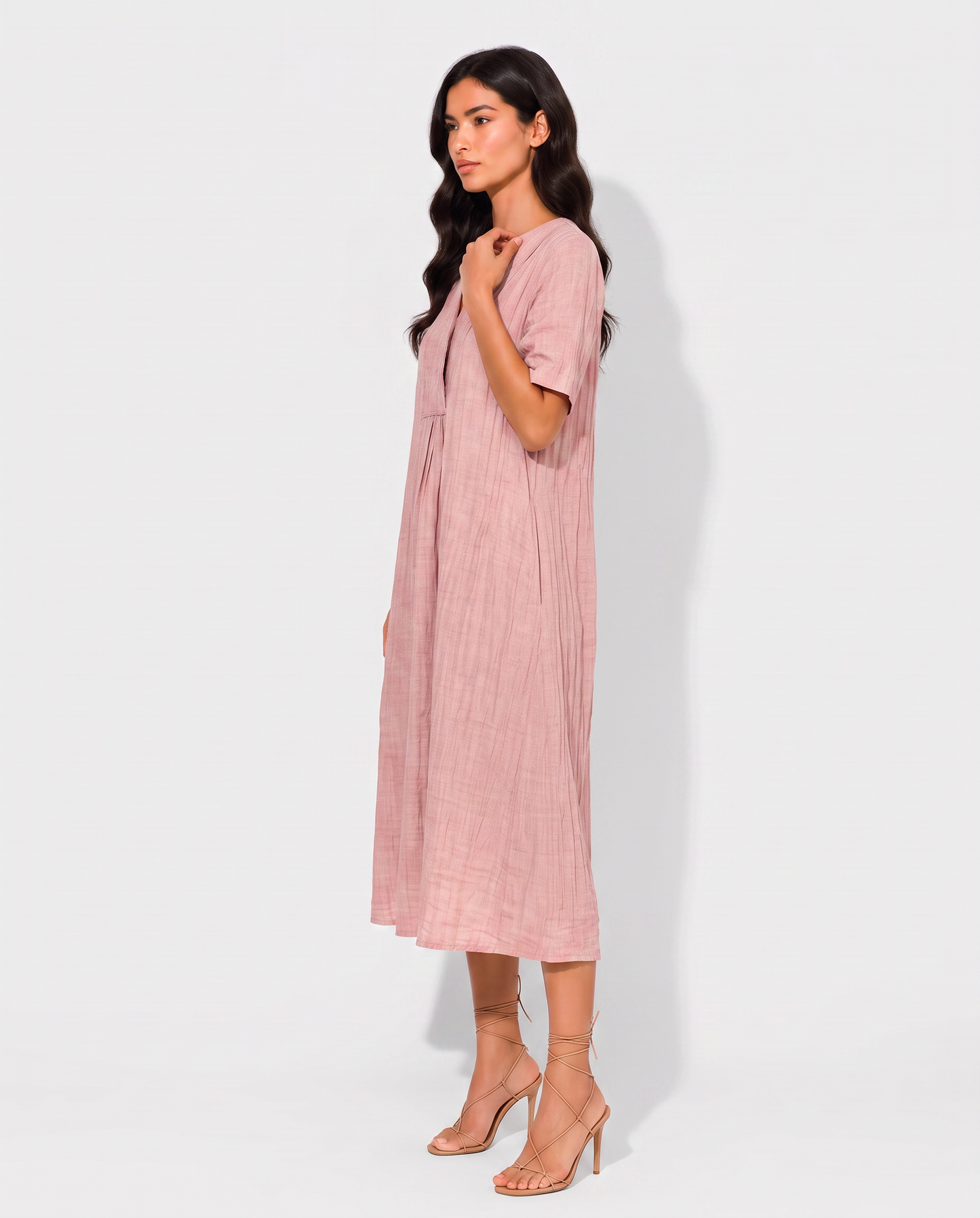 Virelle | Robe Midi Fluide Femme Avec Poches