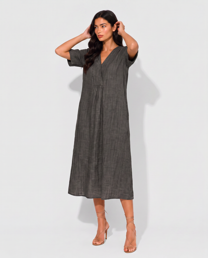 Virelle | Robe Midi Fluide Femme Avec Poches