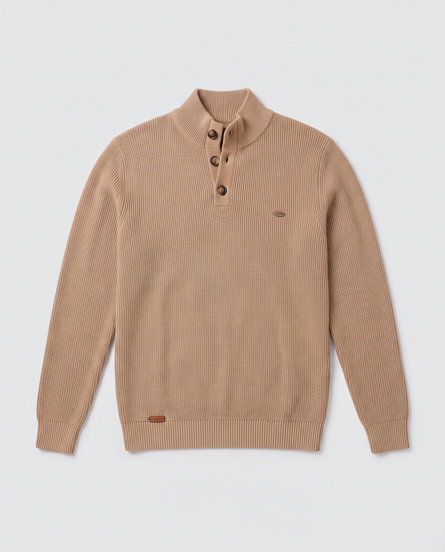 Virelle | Pull Homme Col Montant Boutonné