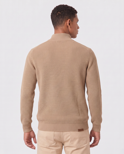 Virelle | Pull Homme Col Montant Boutonné