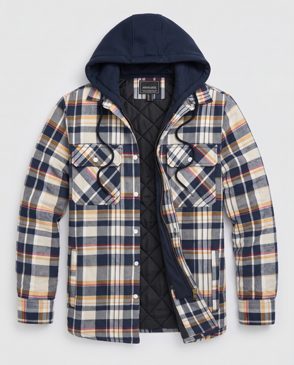 Virelle | Veste À Carreaux Homme À Capuche