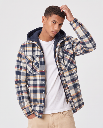 Virelle | Veste À Carreaux Homme À Capuche