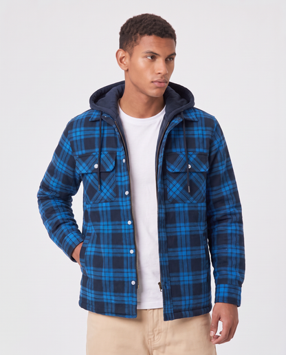 Virelle | Veste À Carreaux Homme À Capuche